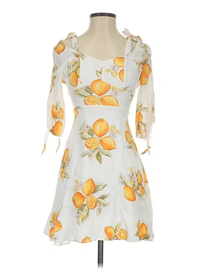Pre-owned For Love & Lemons Cocktail Dress In Orange