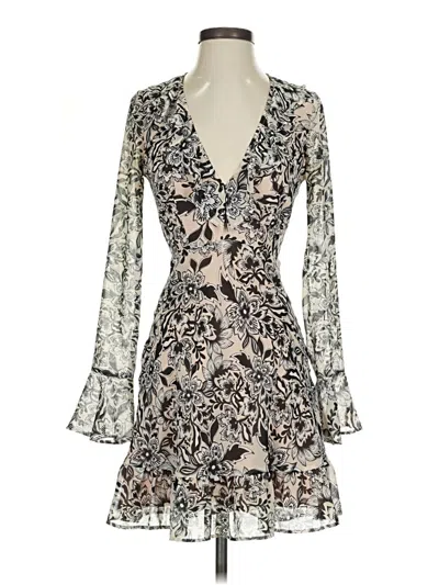 Pre-owned For Love & Lemons Cocktail Dress In Silver