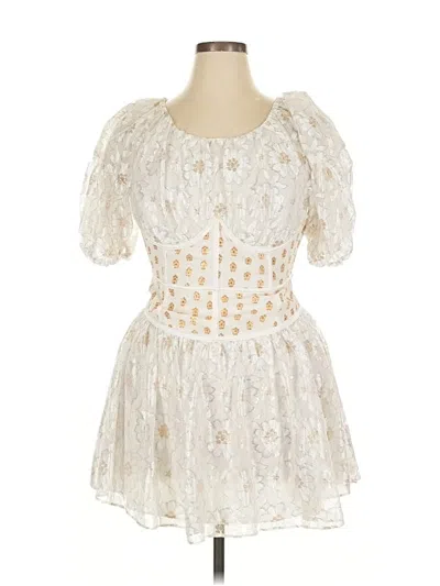 Pre-owned For Love & Lemons Cocktail Dress In White