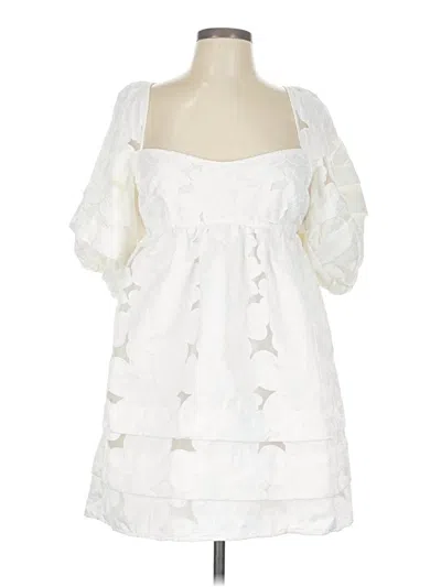 Pre-owned For Love & Lemons Cocktail Dress In White