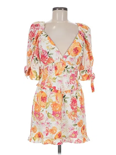 Pre-owned For Love & Lemons Cocktail Dress In White