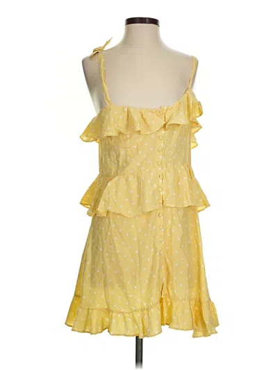 Pre-owned For Love & Lemons Cocktail Dress In Yellow