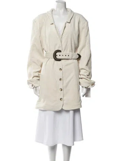 Pre-owned For Love & Lemons Corduroy Jacket In Neutral