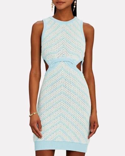 For Love & Lemons Corinna Mini Dress In Blue