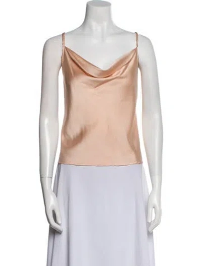 Pre-owned For Love & Lemons Cowl Neck Sleeveless Top In Pink