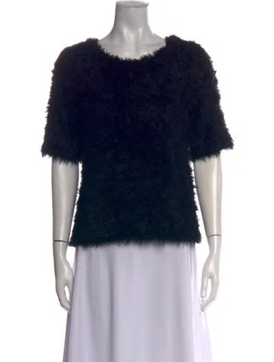 Pre-owned For Love & Lemons Crew Neck Sweater In Black