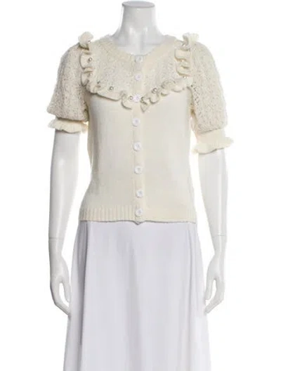 Pre-owned For Love & Lemons Crew Neck Sweater In Neutral