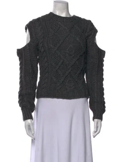 Pre-owned For Love & Lemons Crew Neck Sweater W/ Tags In Grey