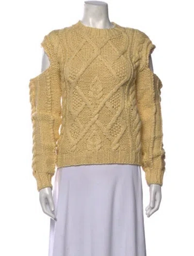 Pre-owned For Love & Lemons Crew Neck Sweater W/ Tags In Neutrals