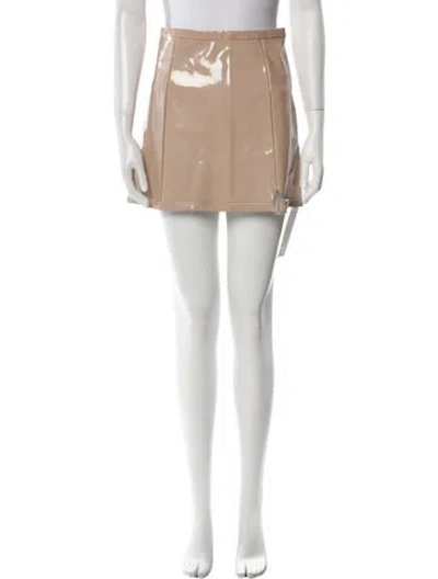 Pre-owned For Love & Lemons Crystal Embellishments Mini Skirt In Neutral