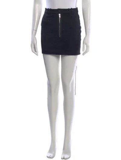 Pre-owned For Love & Lemons Cutout Accent Mini Skirt In Black