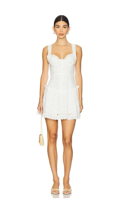 For Love & Lemons Dreamy Daisy Mini Dress In White