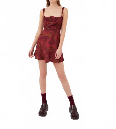 For Love & Lemons Eleanor Mini Dress In Red
