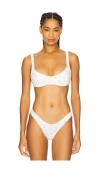 For Love & Lemons Elliana Underwire Bra In White