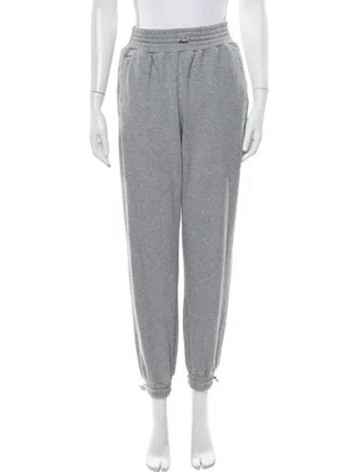 Pre-owned For Love & Lemons Embroidered Accent Sweatpants In Grey