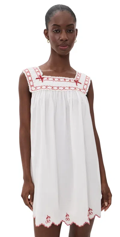 For Love & Lemons Emma Mini Dress White