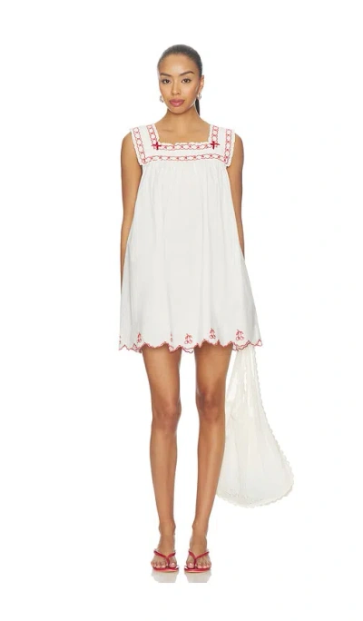 For Love & Lemons Emma Sleeveless Mini Dress In 화이트