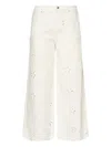 For Love & Lemons Eyelet-embroidered Jeans In White