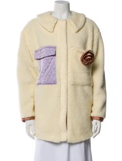 Pre-owned For Love & Lemons Faux Fur Jacket In Neutral