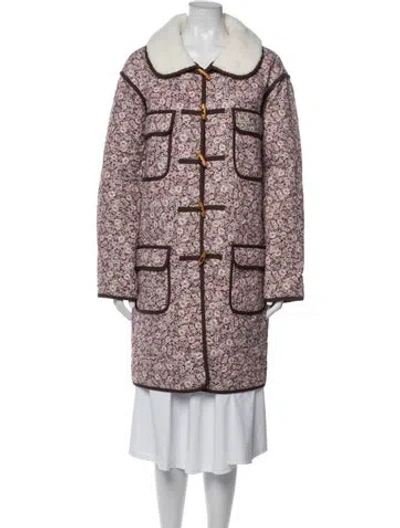 Pre-owned For Love & Lemons Floral Print Coat In Multicolor
