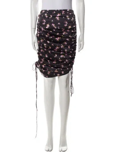 Pre-owned For Love & Lemons Floral Print Knee-length Skirt In Multi