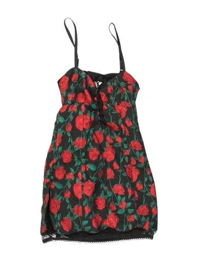 Pre-owned For Love & Lemons Floral Print Lace Trim Embellishment Nightgown In Multi