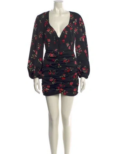 Pre-owned For Love & Lemons Floral Print Mini Dress In Multi