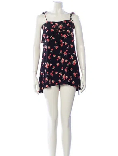 Pre-owned For Love & Lemons Floral Print Mini Dress In Multi