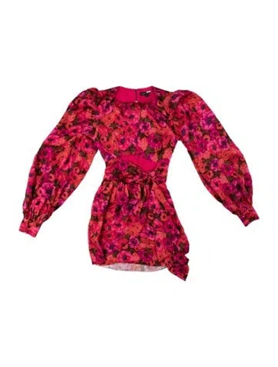 Pre-owned For Love & Lemons Floral Print Mini Dress In Multi