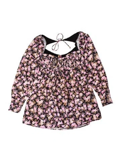 Pre-owned For Love & Lemons Floral Print Mini Dress W/ Tags In Pink