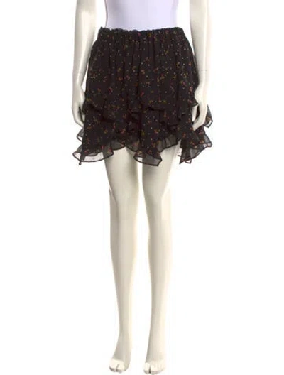 Pre-owned For Love & Lemons Floral Print Mini Skirt
