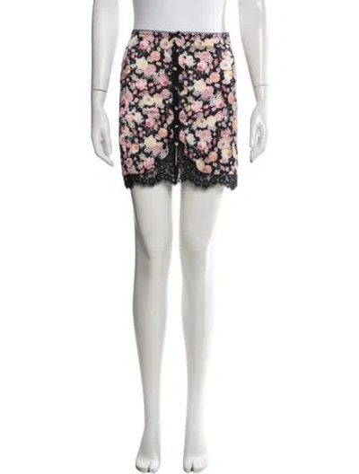 Pre-owned For Love & Lemons Floral Print Mini Skirt In Multicolor