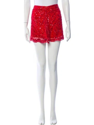 Pre-owned For Love & Lemons Floral Print Mini Skirt In Pink