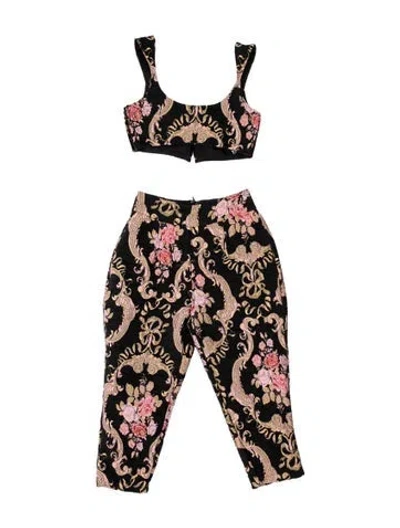 Pre-owned For Love & Lemons Floral Print Pant Set In Multicolor