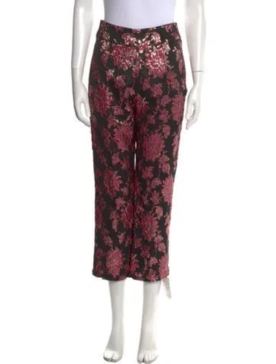 Pre-owned For Love & Lemons Floral Print Straight Leg Pants W/ Tags