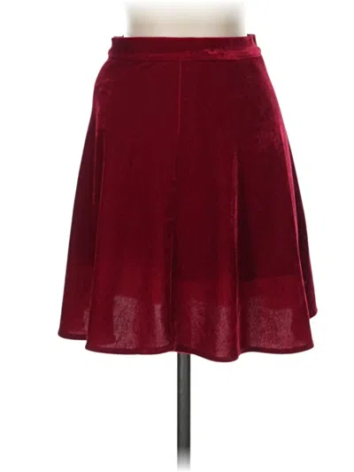Pre-owned For Love & Lemons Formal Skirt In Burgundy