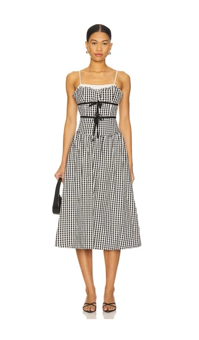 For Love & Lemons Georgia Gingham Midi Dress