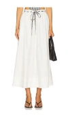 For Love & Lemons Georgia Poplin Midi Skirt