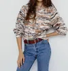 For Love & Lemons Geri Cable Knit Sweater In Multi In Multi