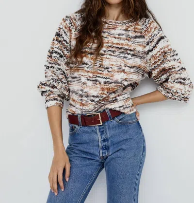 For Love & Lemons Geri Cable Knit Sweater In Multi
