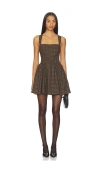 For Love & Lemons Ginny Mini Dress In Green