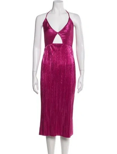 Pre-owned For Love & Lemons Halterneck Midi Length Dress