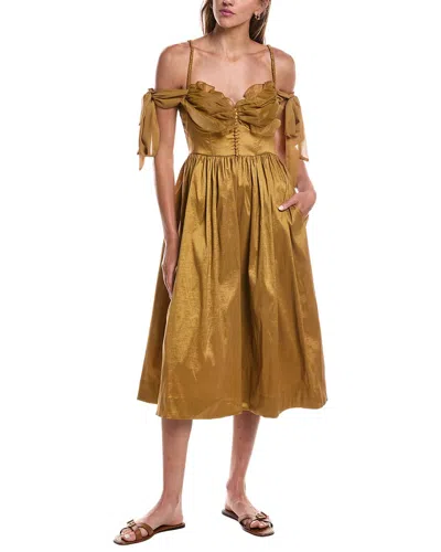 For Love & Lemons Heidi Midi Dress In Multi