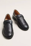For Love & Lemons Helena Bow Loafers In Black