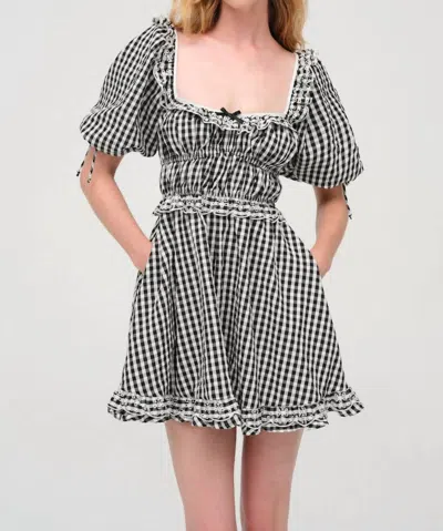 For Love & Lemons Jackson Mini Dress In Black