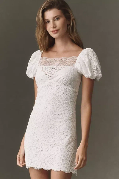 For Love & Lemons Jacqueline Mini Dress In White