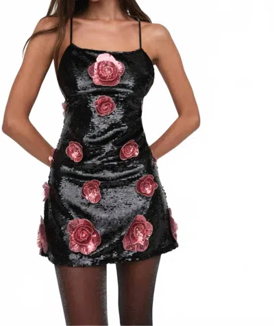 For Love & Lemons Jude Mini Dress In Black