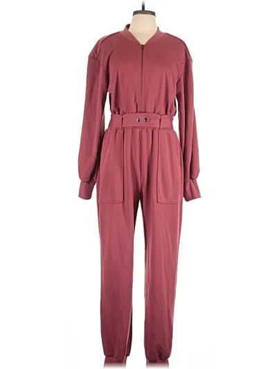 Pre-owned For Love & Lemons Jumpsuit In Burgundy