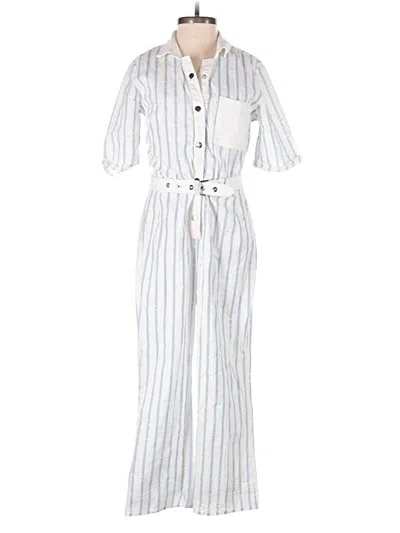 Pre-owned For Love & Lemons Jumpsuit In White