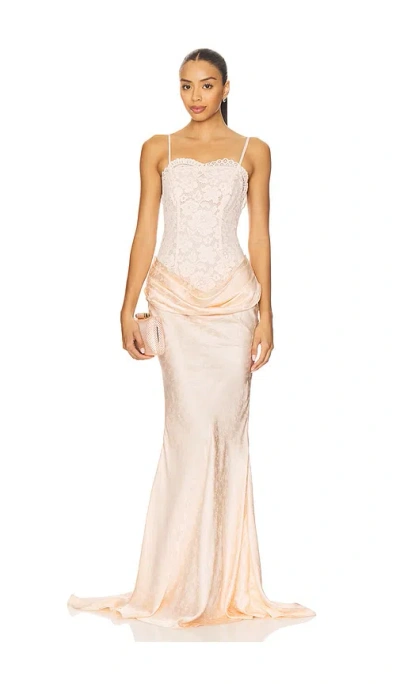 For Love & Lemons Karissa Gown In Pink
